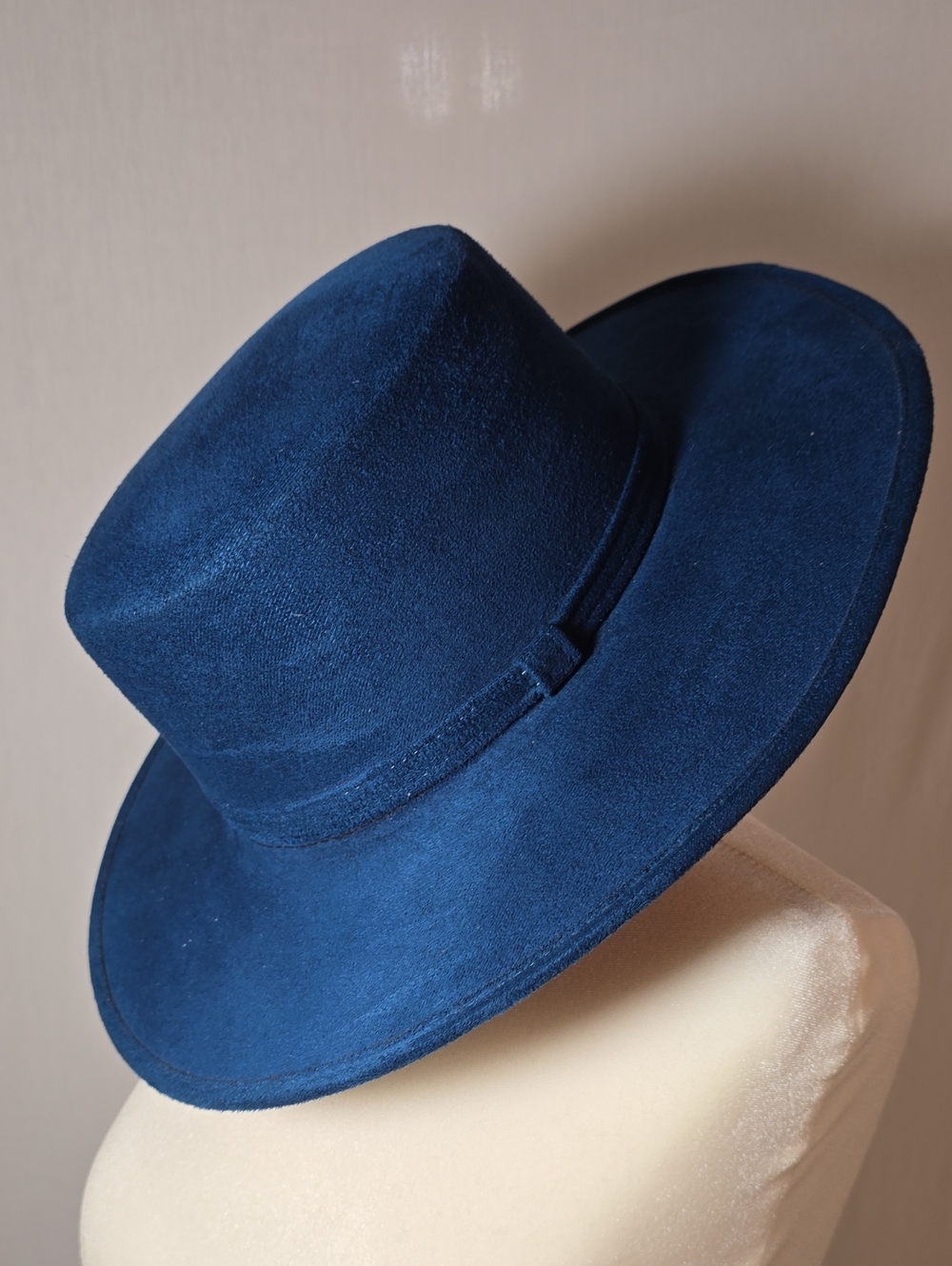 New Classic Wide-Brim Texas Western Hat in Deep Navy